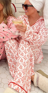 Red Toile Pajama Set