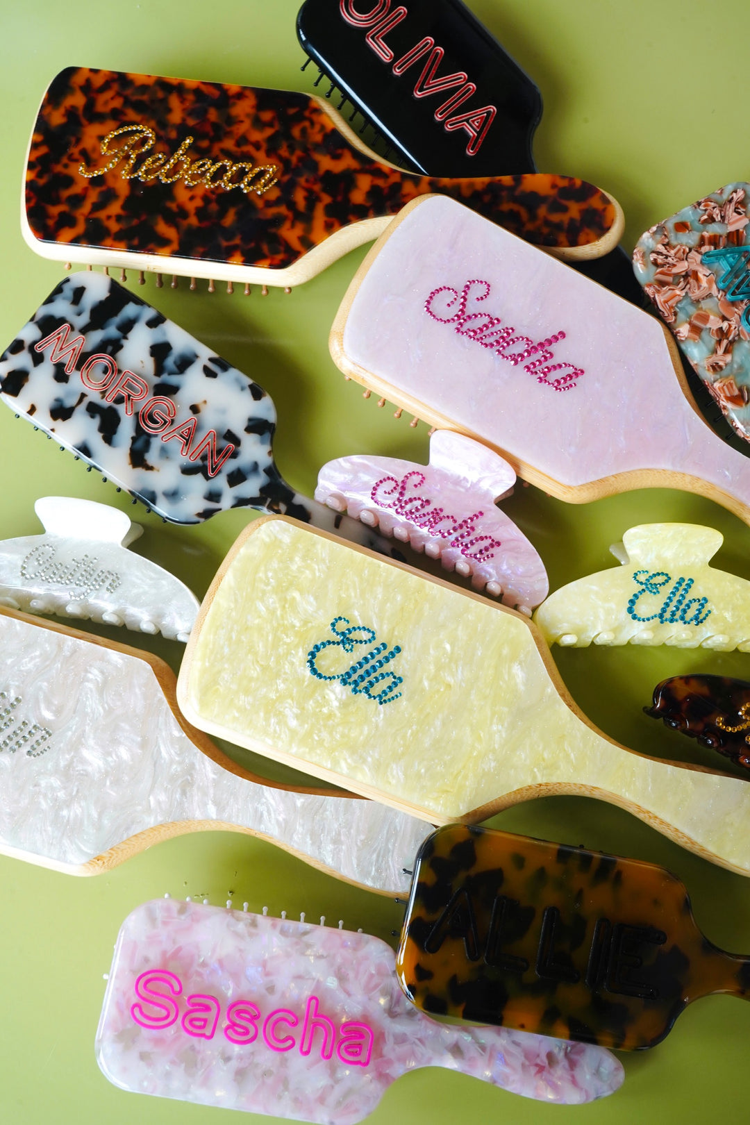 Custom Hair Brush + Hair Clips