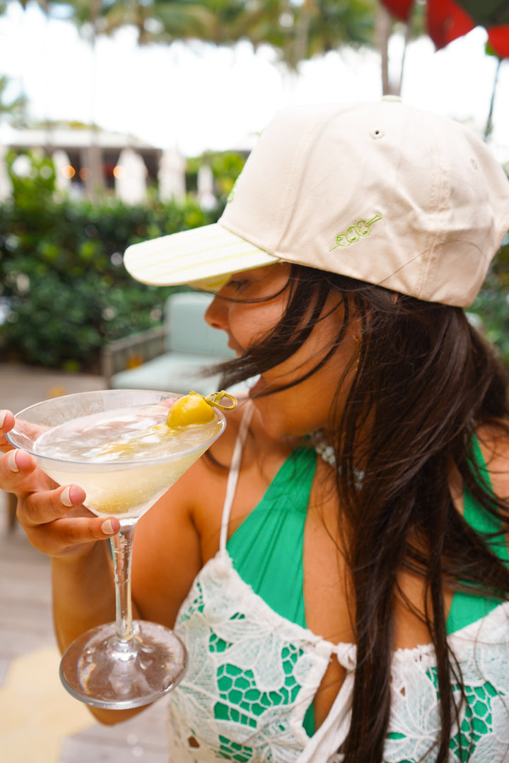 Bikinis &amp; Dirty Martinis - Green Stripe Trucker Hat