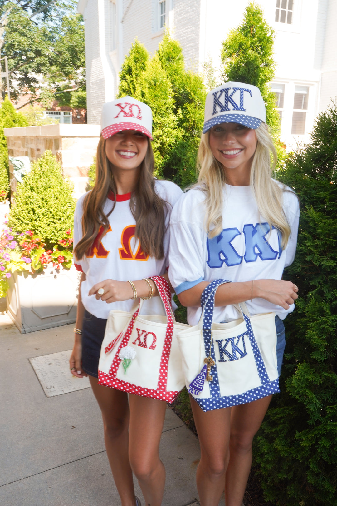 Sorority Greek Mini Polka Dot Canvas Tote