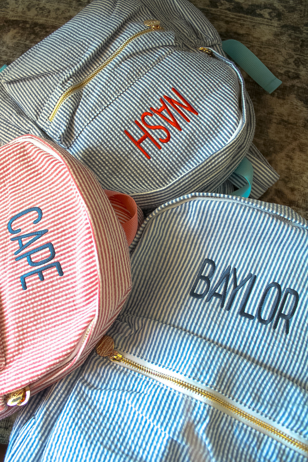 Gingham Backpack - PLAIN NO EMBROIDERY