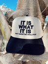 It Is What It Is - Navy Vintage Trucker Hat