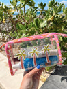 3 Pink Palm Trees - Snap Clear Pouch - PREORDER