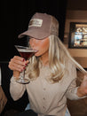 Let's Chug Espresso Martinis - Brown Corduroy Trucker Hat