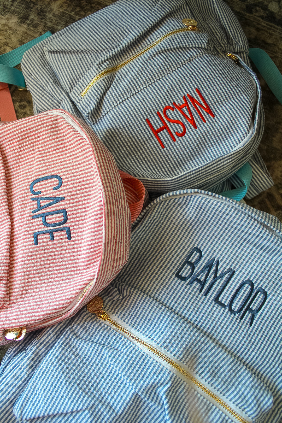 Gingham Backpack - PLAIN NO EMBROIDERY