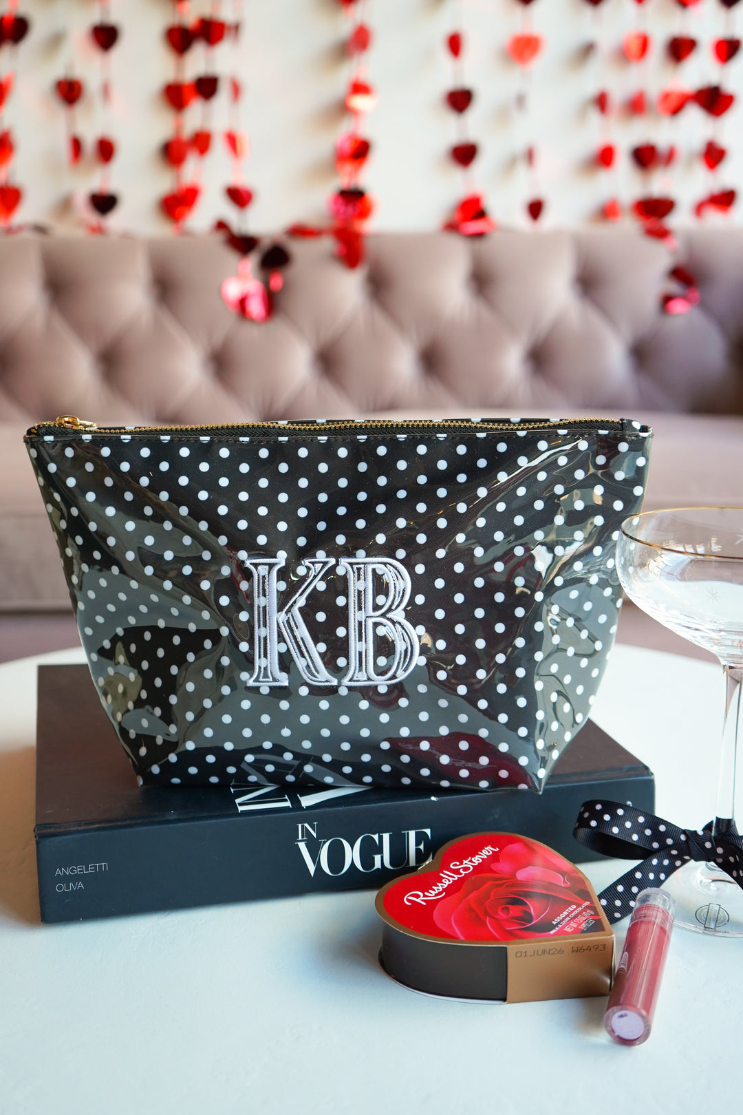 Black Polka Dot - Clear Coat Bag For Embroidery