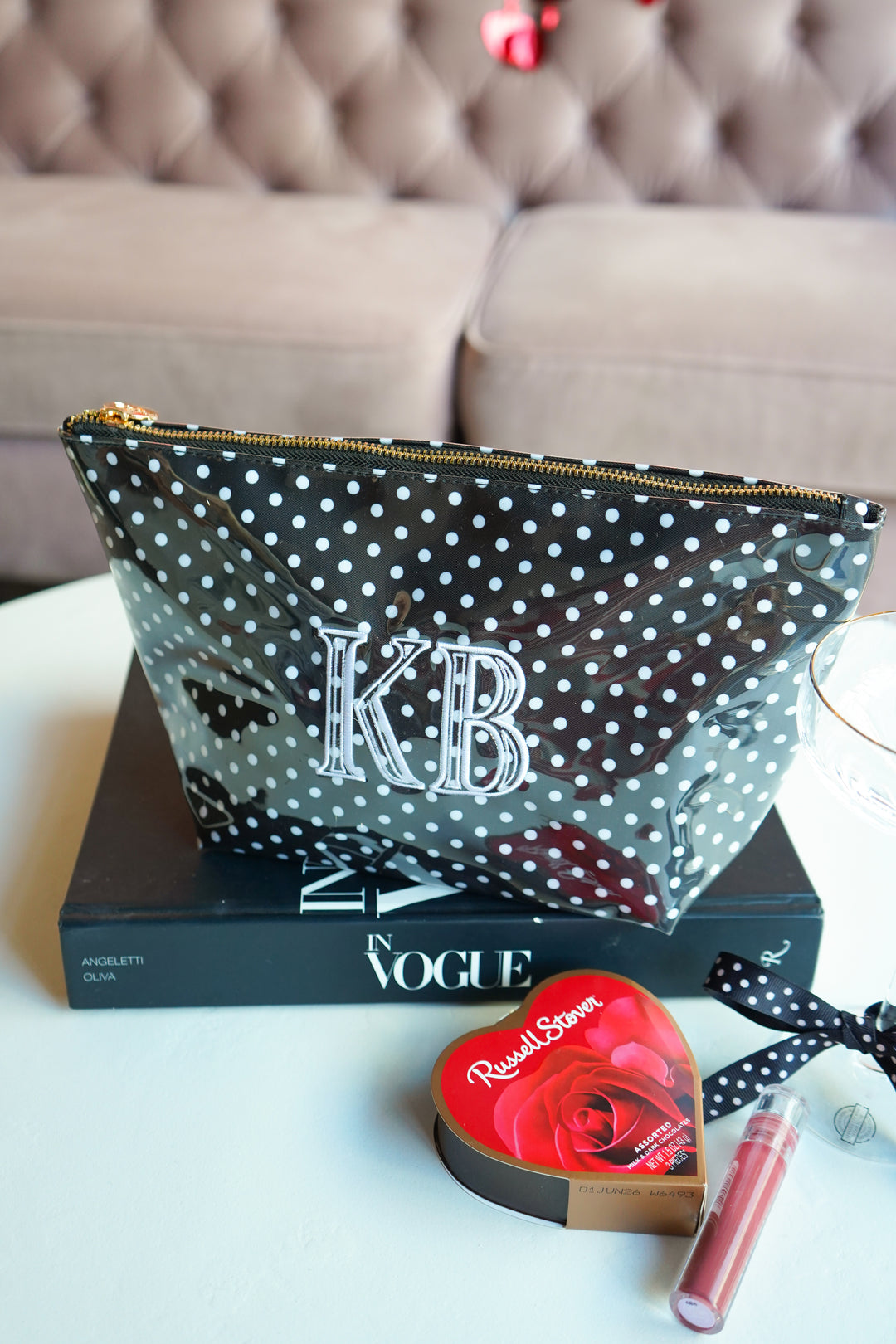 Black Polka Dot - Clear Coat Bag For Embroidery