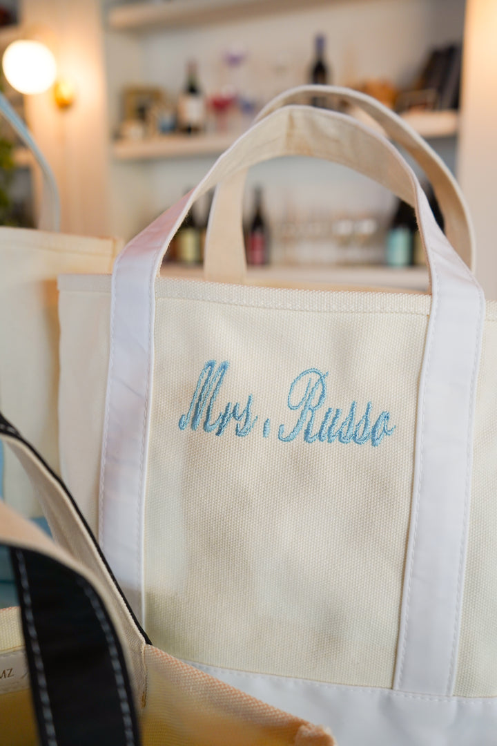 Mini Canvas Tote - Embroidered