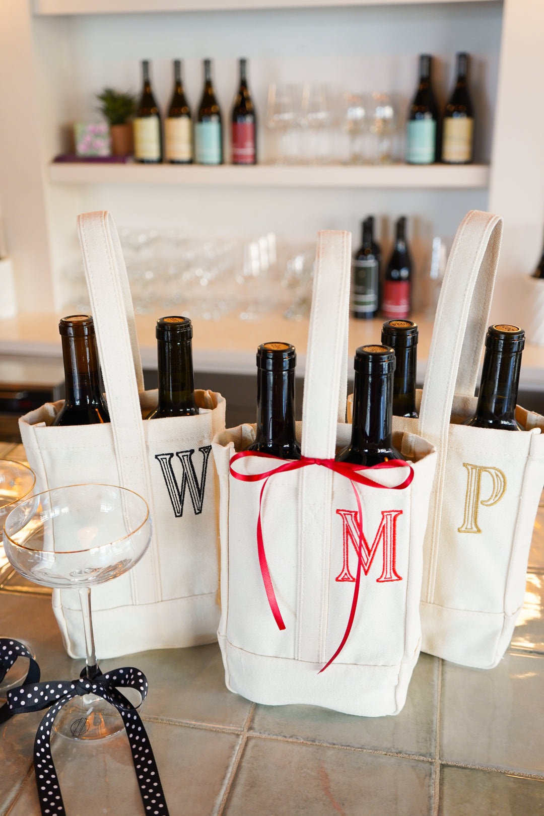 Custom Canvas Wine Bag