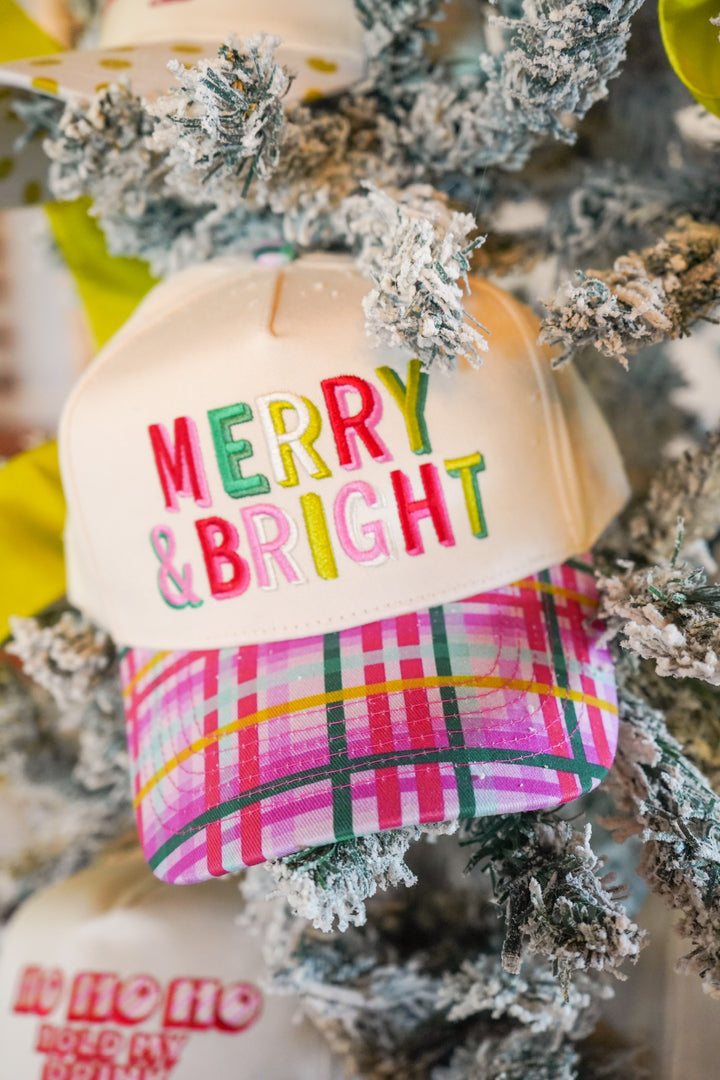 Merry &amp; Bright - Confetti Plaid Trucker Hat