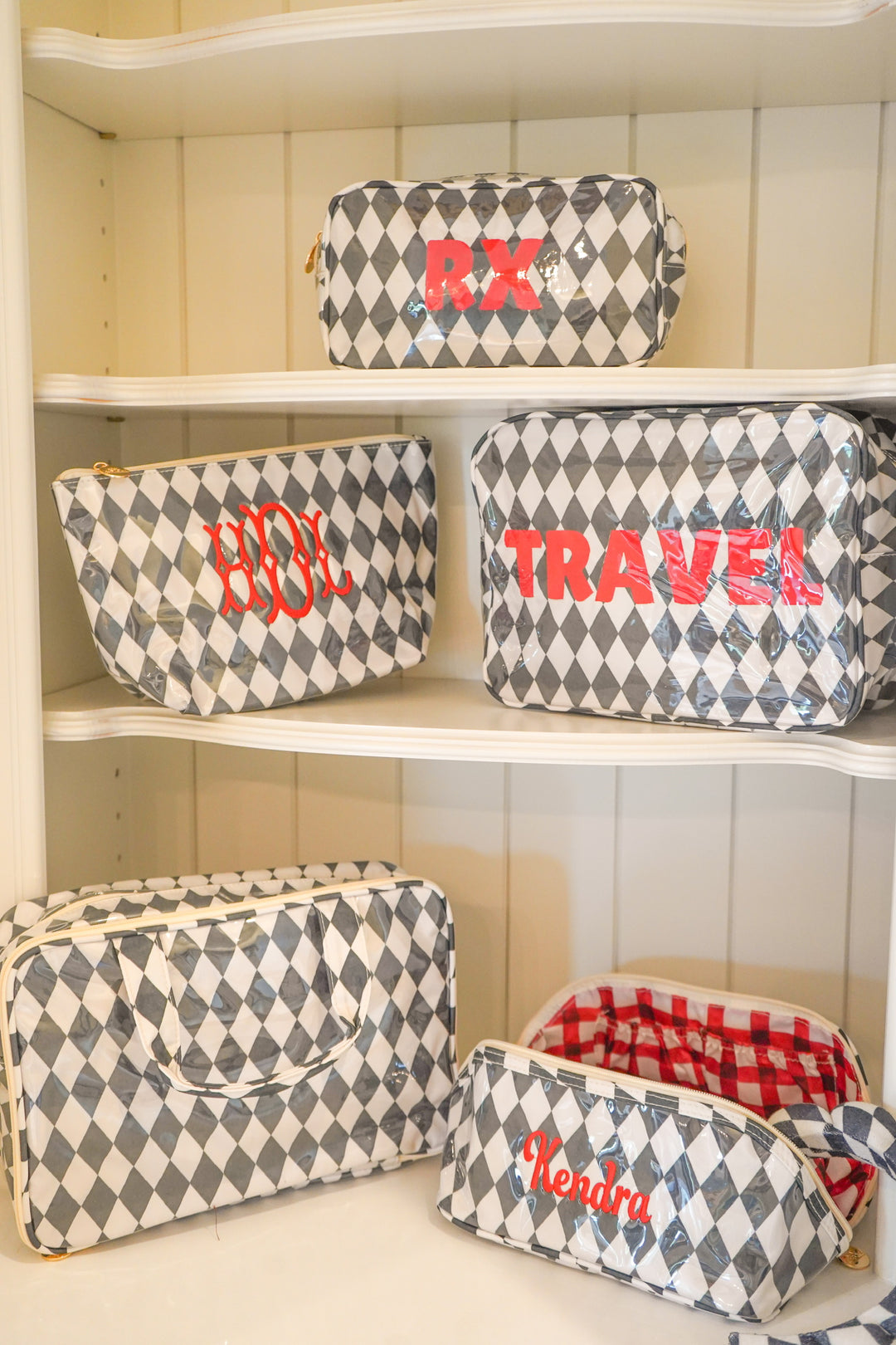 Travel - Black Argyle XL Clear Coat Bag