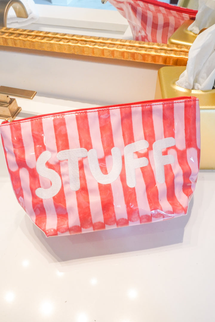 Stuff - Candy Stripes Clear Coat Toiletry Bag