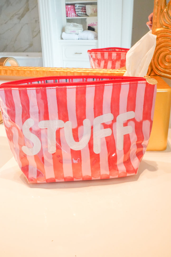 Stuff - Candy Stripes Clear Coat Toiletry Bag