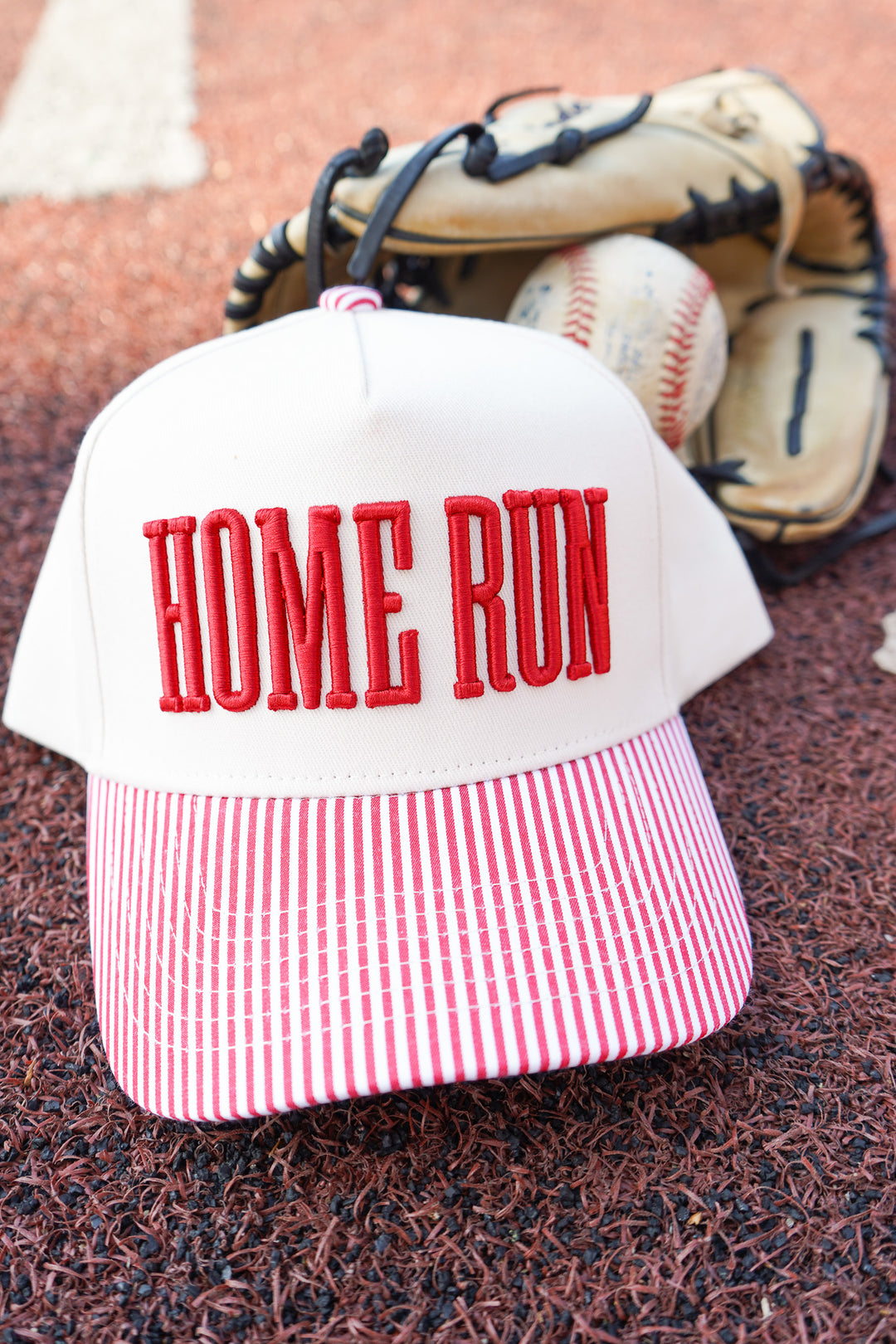 Homerun - Red Striped Trucker Hat