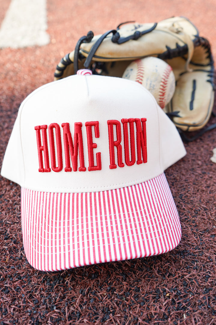 Homerun - Red Striped Trucker Hat