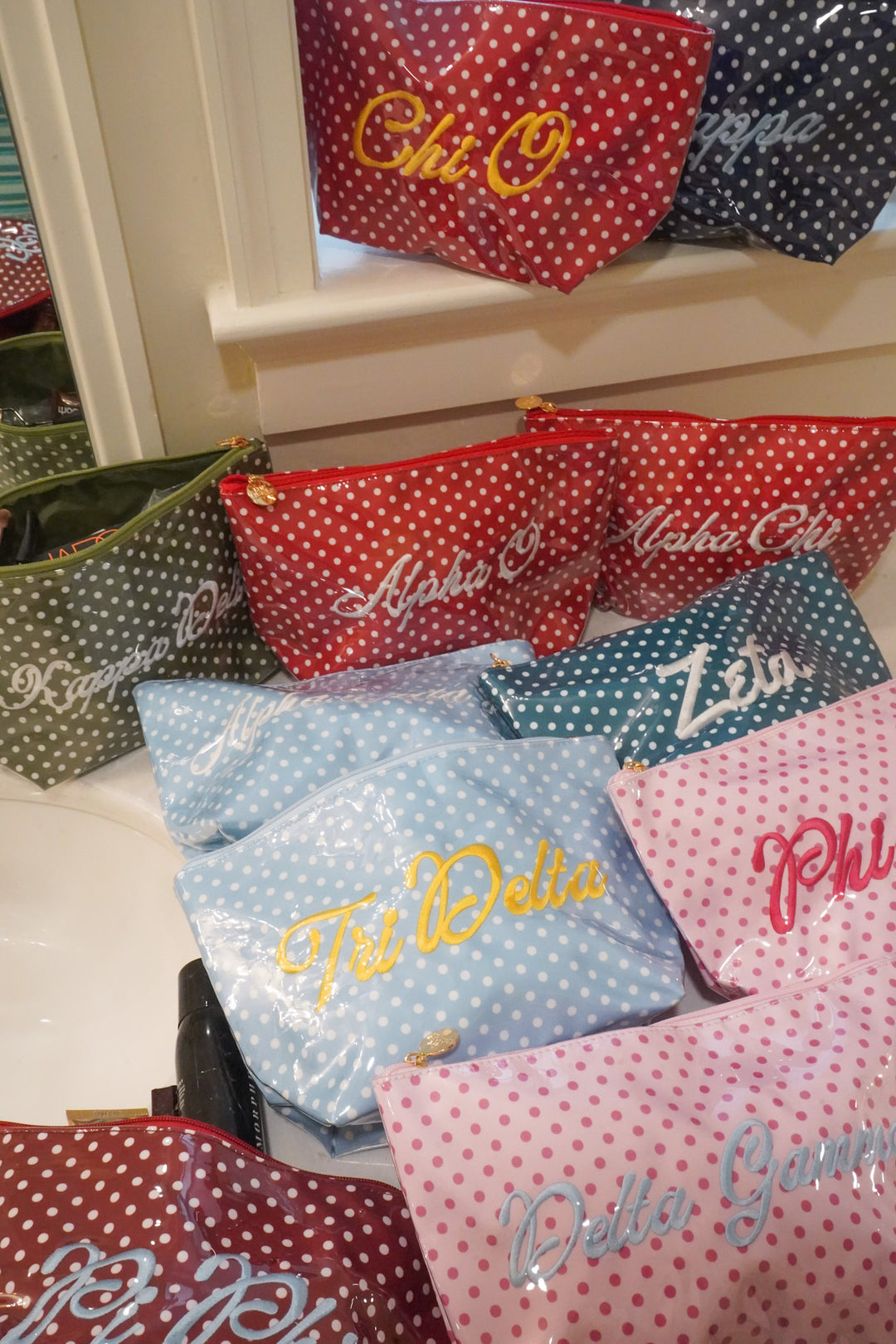 Sorority Greek Clear Coat Toiletry Bag