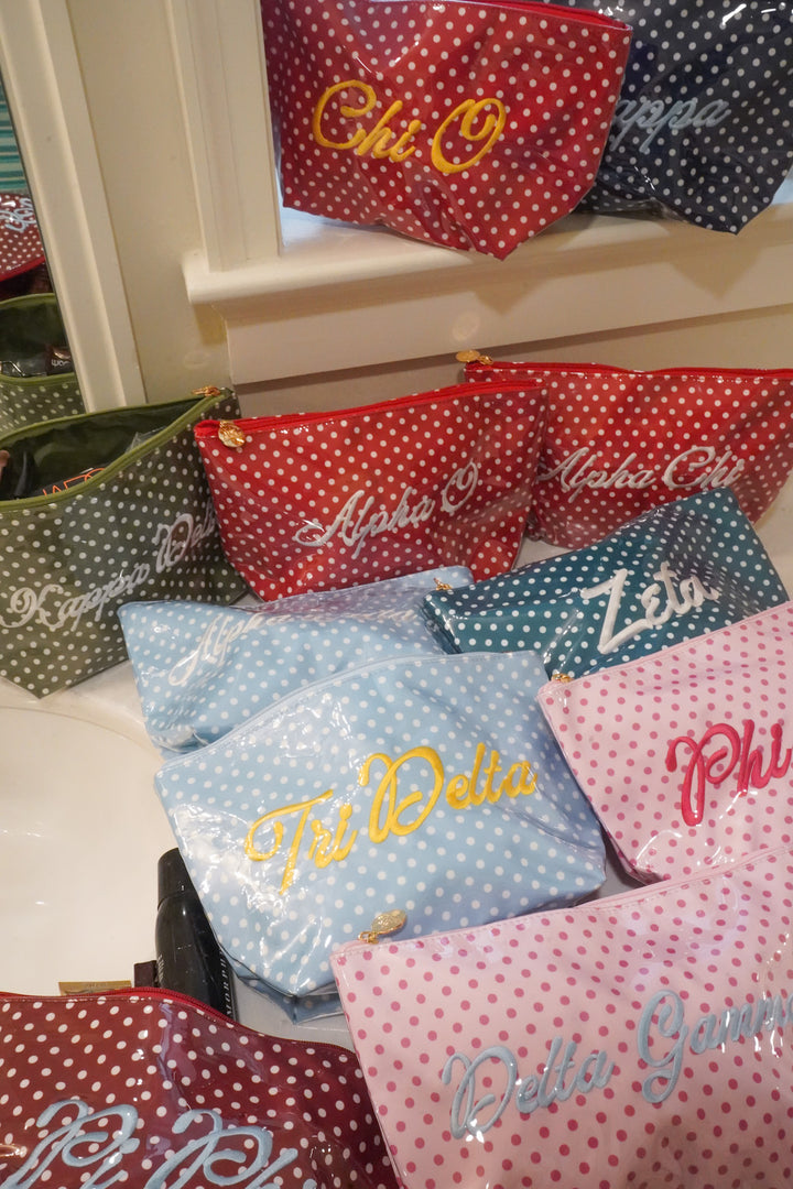 Sorority Greek Clear Coat Toiletry Bag