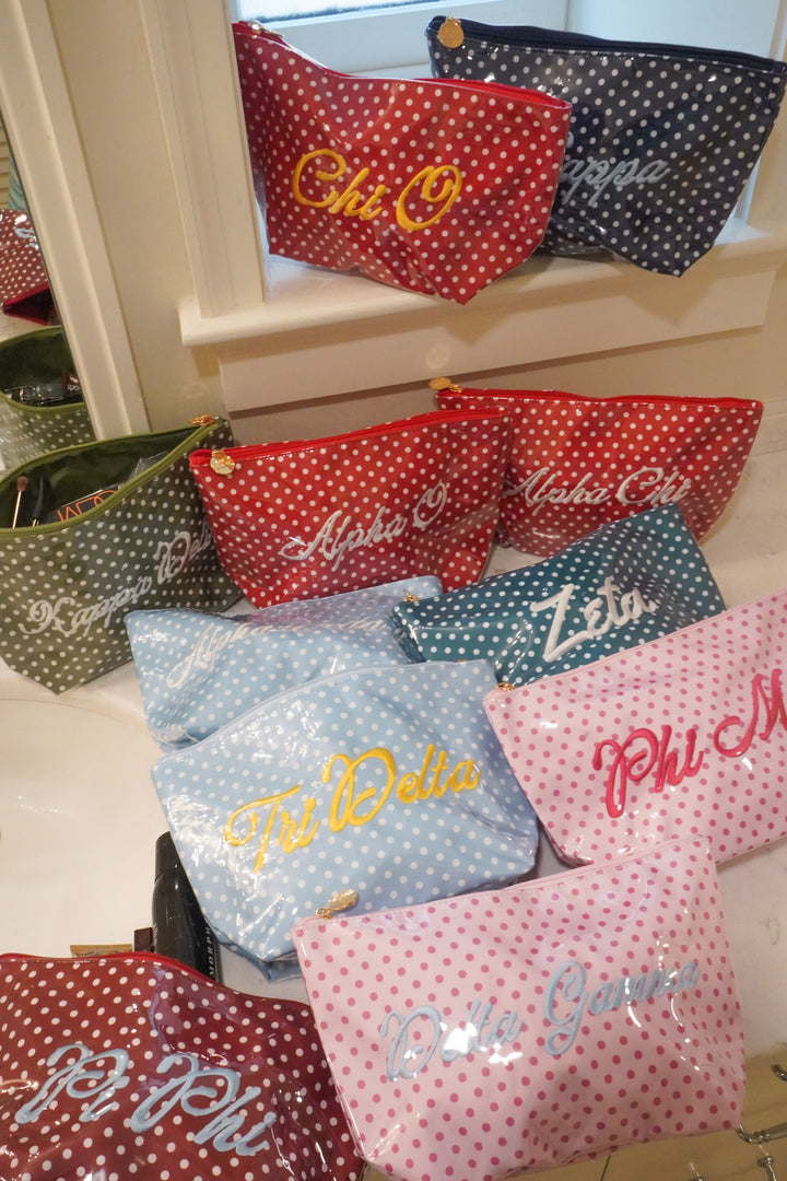 Sorority Greek Clear Coat Toiletry Bag