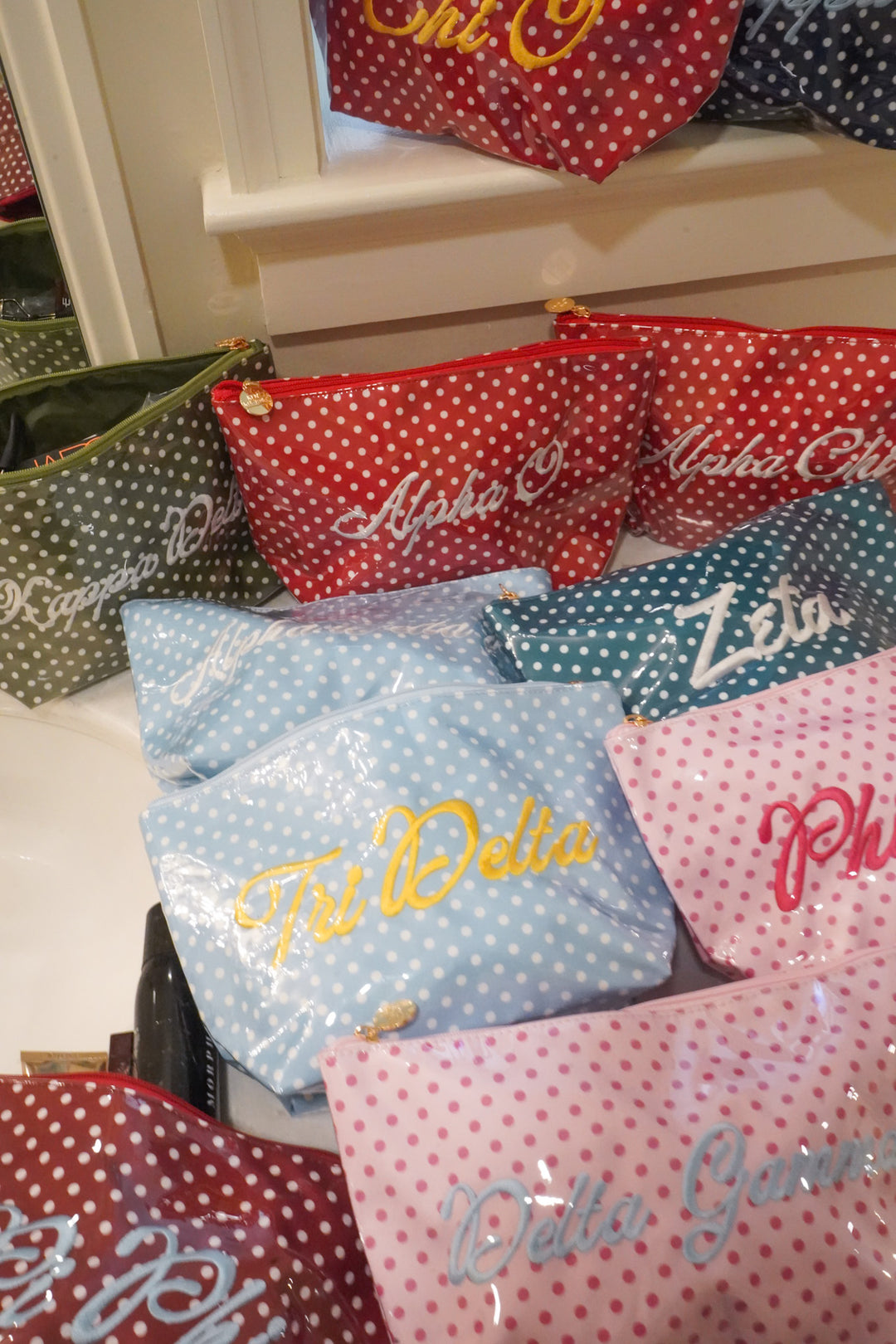 Sorority Greek Clear Coat Toiletry Bag