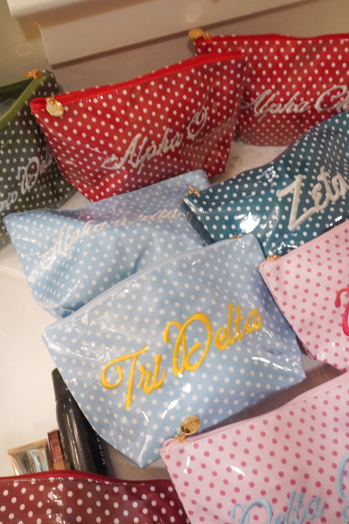 Sorority Greek Clear Coat Toiletry Bag