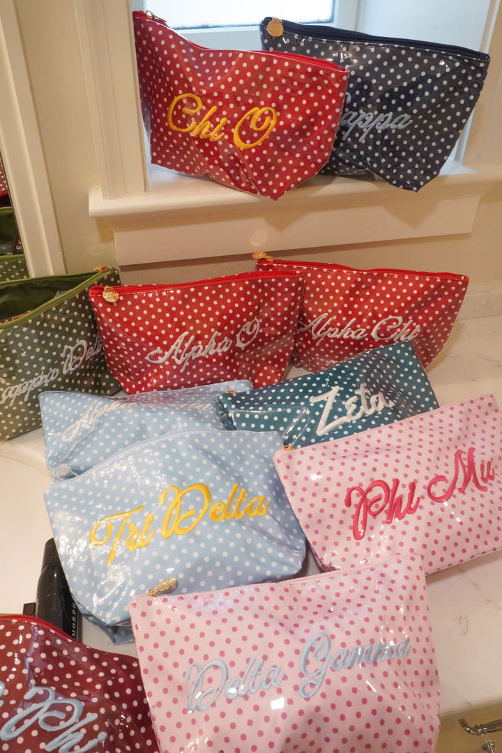 Sorority Greek Clear Coat Toiletry Bag