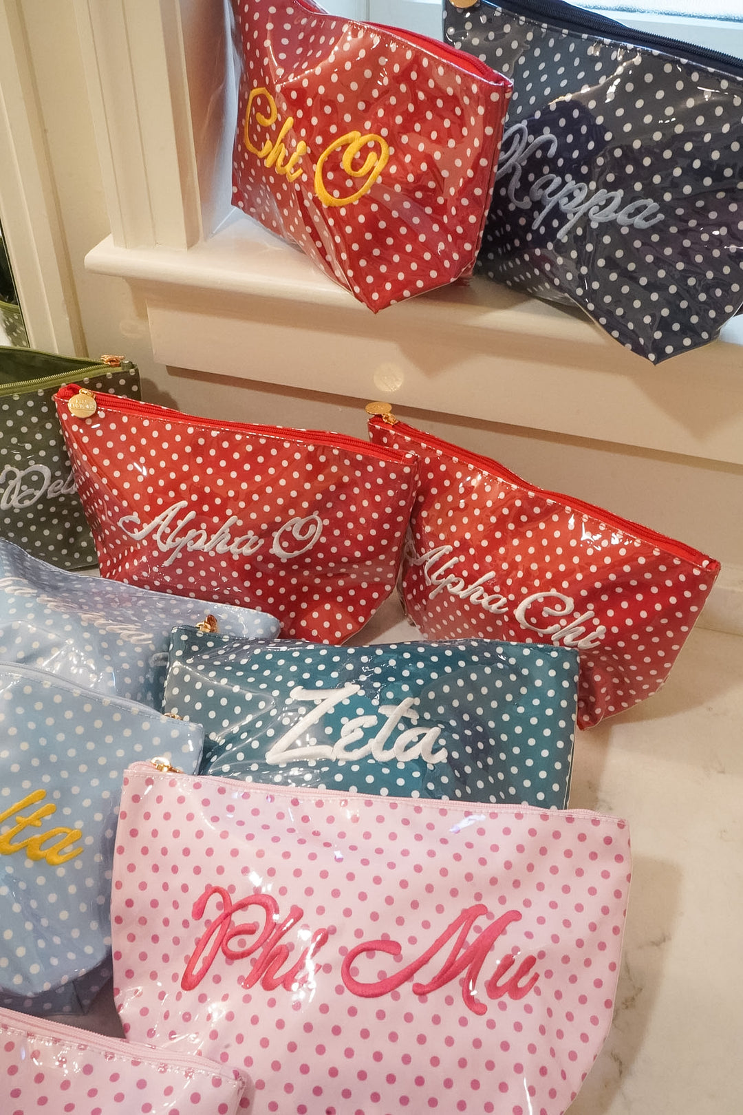 Sorority Greek Clear Coat Toiletry Bag