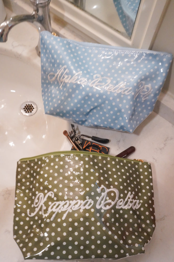 Sorority Greek Clear Coat Toiletry Bag