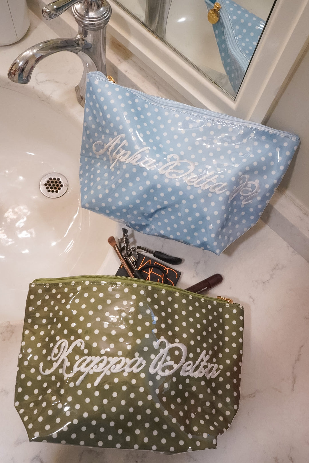 Sorority Greek Clear Coat Toiletry Bag