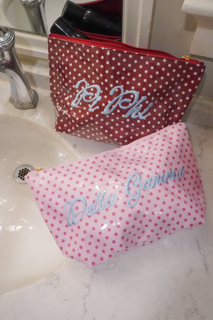 Sorority Greek Clear Coat Toiletry Bag