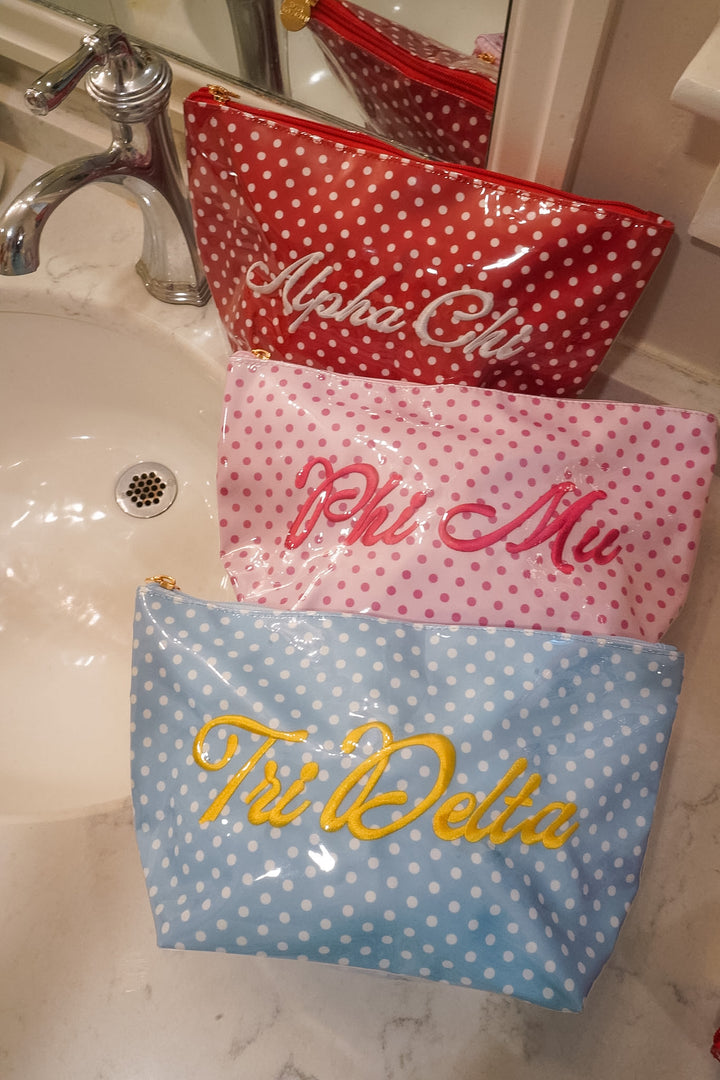 Sorority Greek Clear Coat Toiletry Bag
