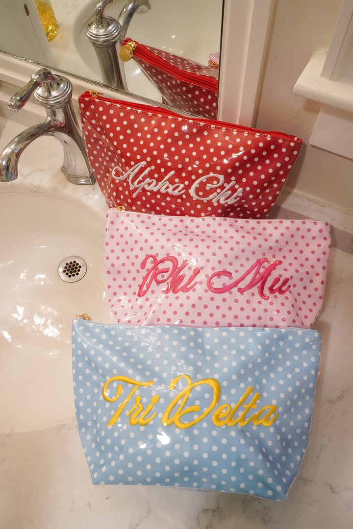 Sorority Greek Clear Coat Toiletry Bag