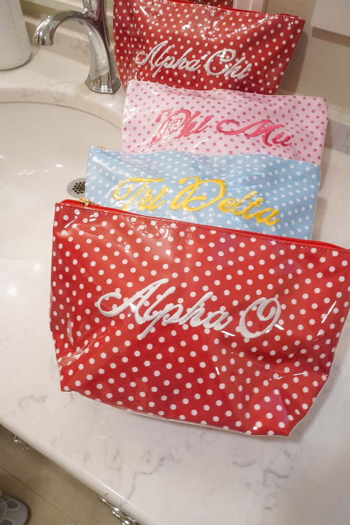 Sorority Greek Clear Coat Toiletry Bag