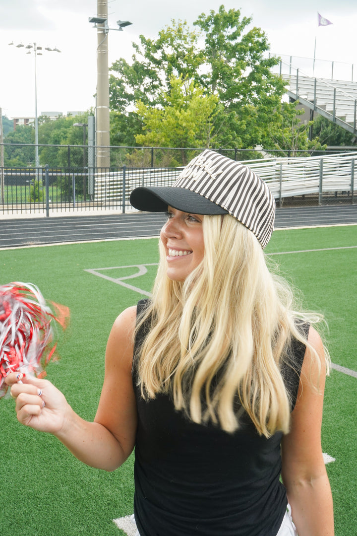 Football Mom - Stripe Trucker Hat