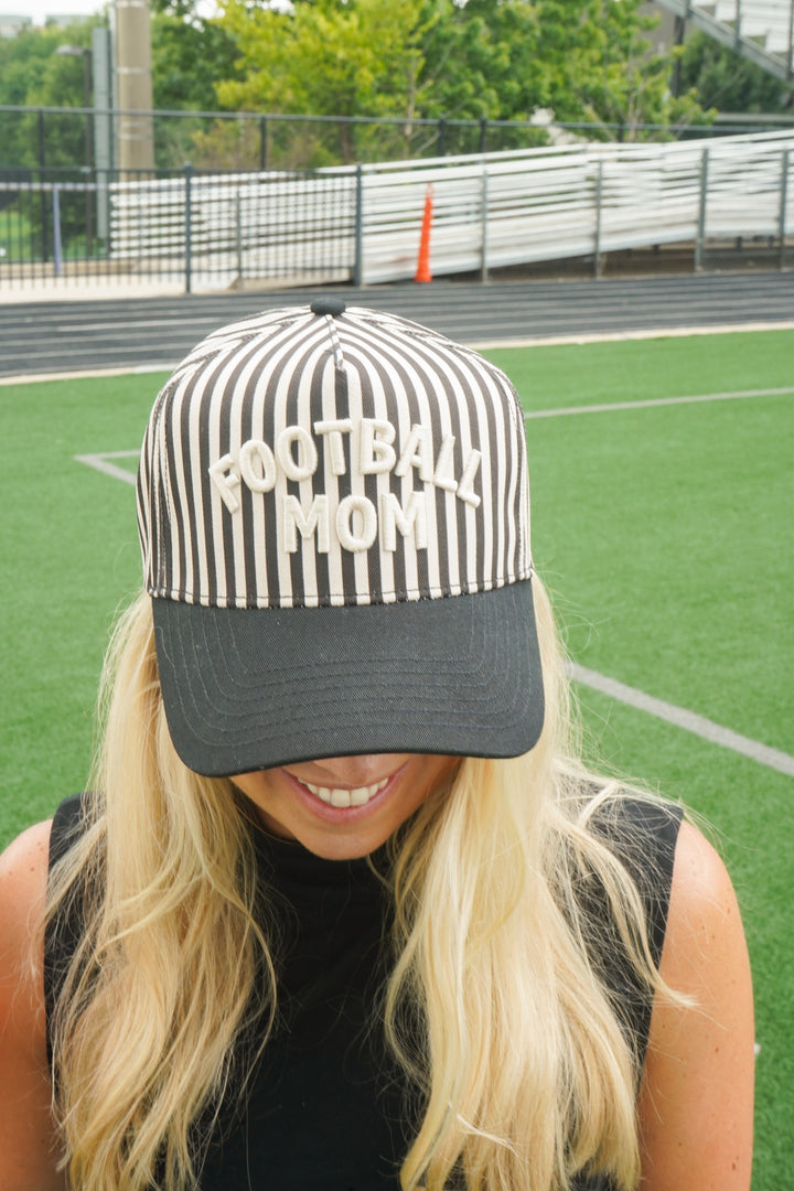 Football Mom - Stripe Trucker Hat