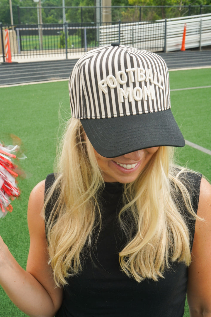 Football Mom - Stripe Trucker Hat