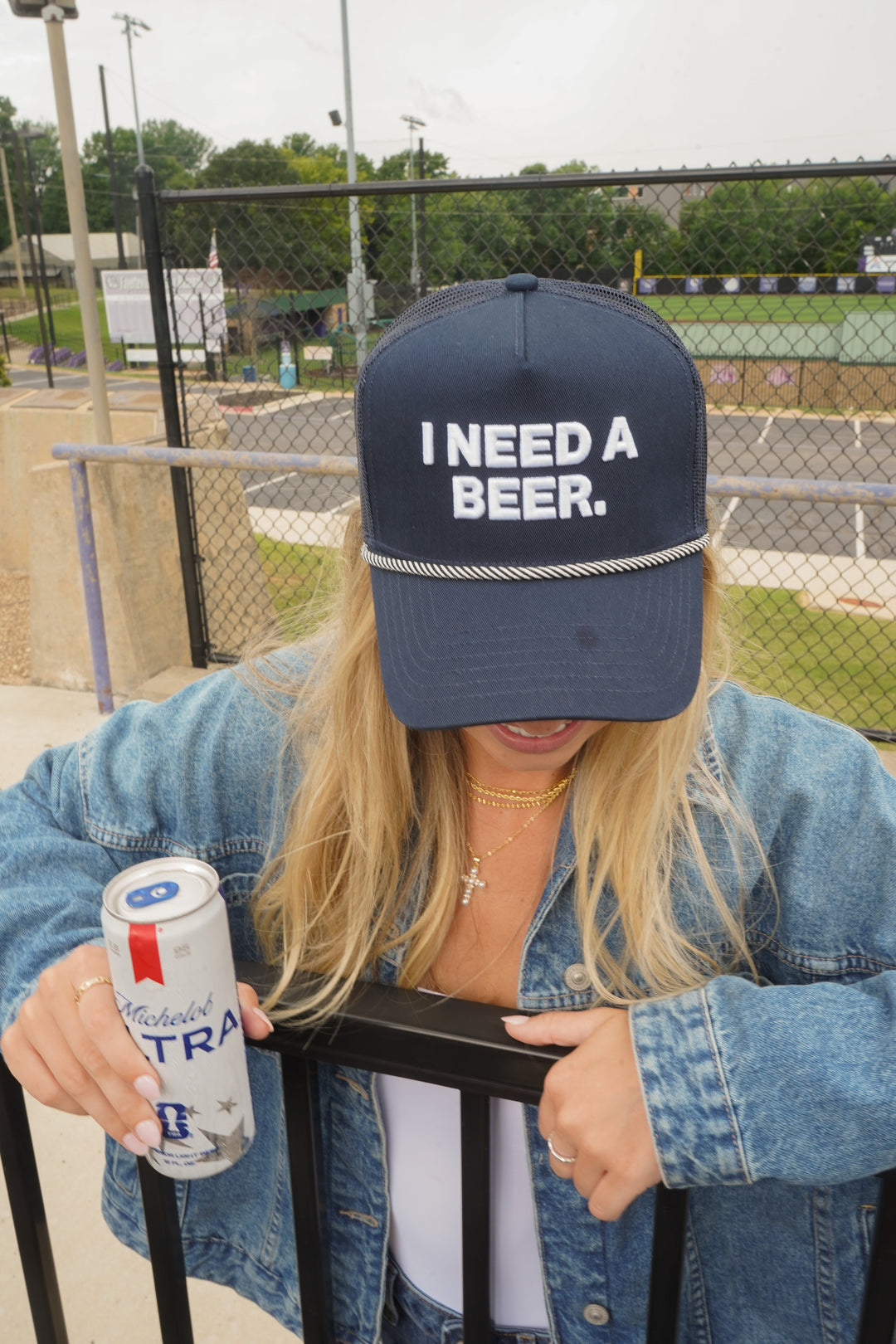 I Need A Beer - Navy Trucker Hat