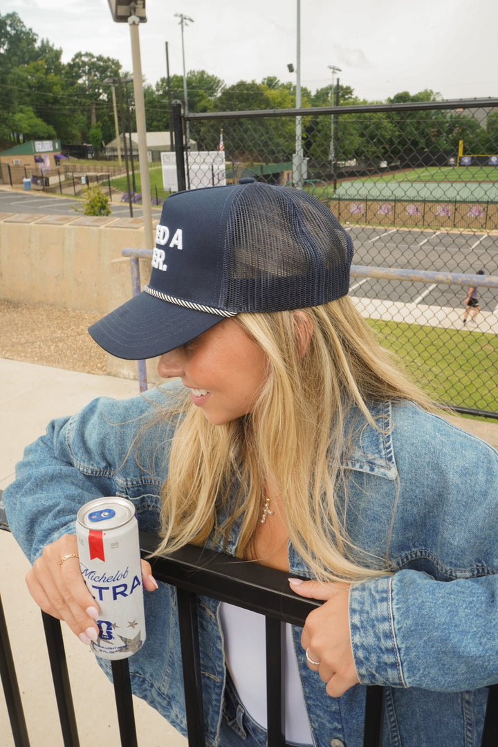 I Need A Beer - Navy Trucker Hat