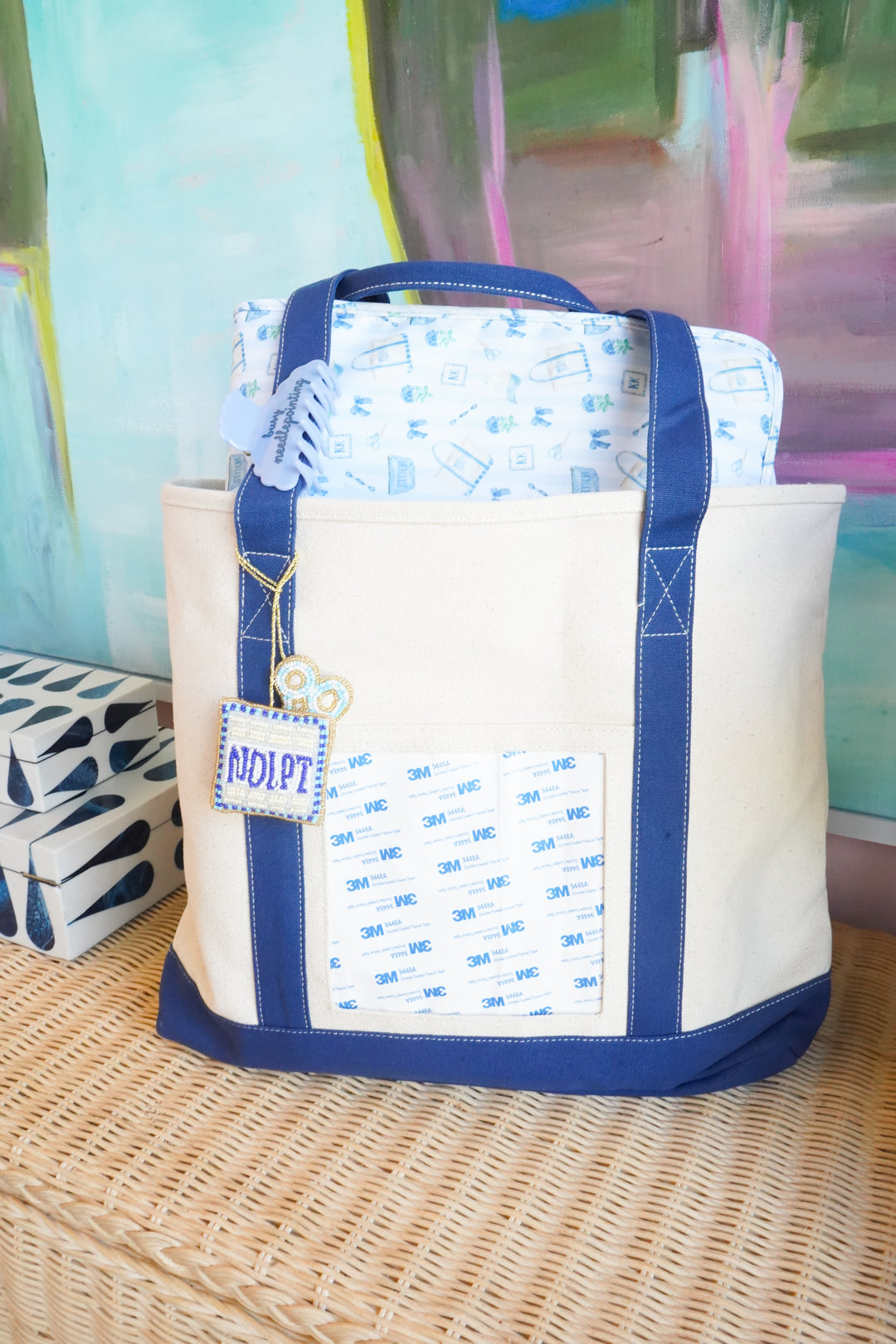 Needlepoint Canvas Tote — Self-Finishing