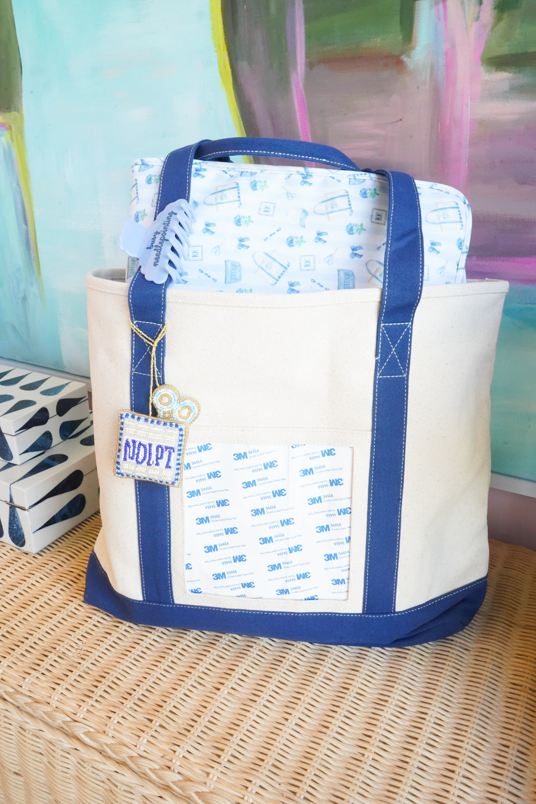 Needlepoint Canvas Tote — Self-Finishing