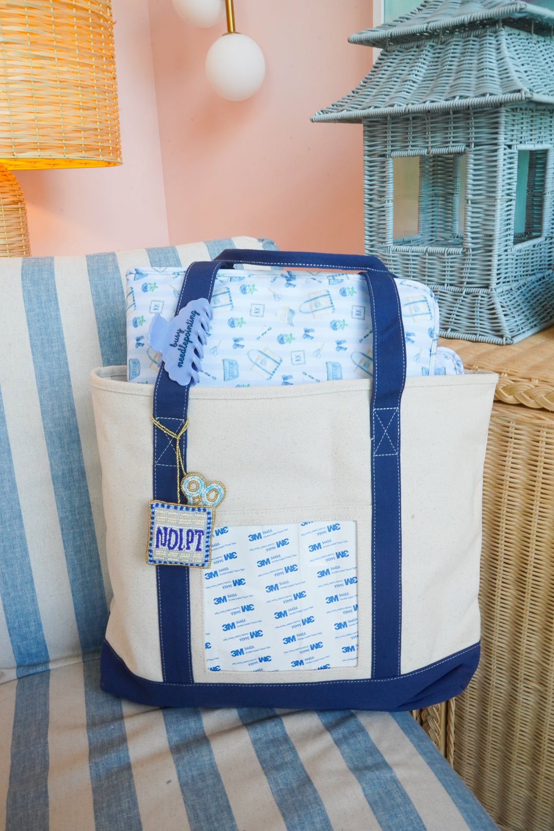 Needlepoint Canvas Tote — Self-Finishing