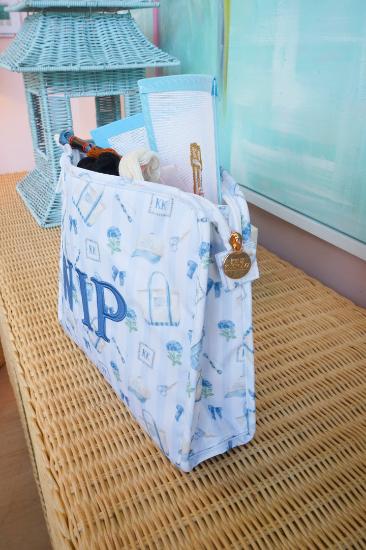 WIP - Needlepoint Travel Pouch