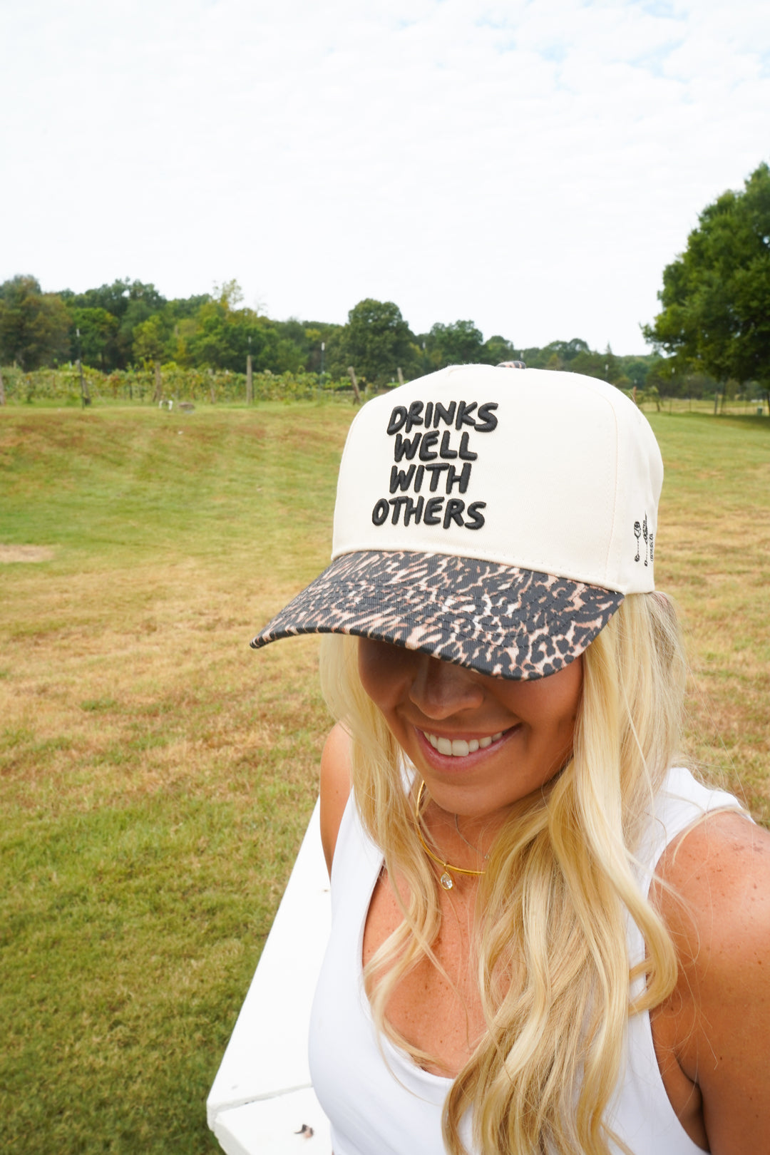 Drinks Well with Others - Luxe Leopard Trucker Hat