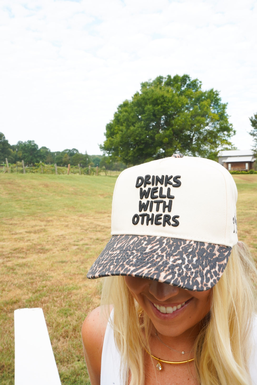 Drinks Well with Others - Luxe Leopard Trucker Hat