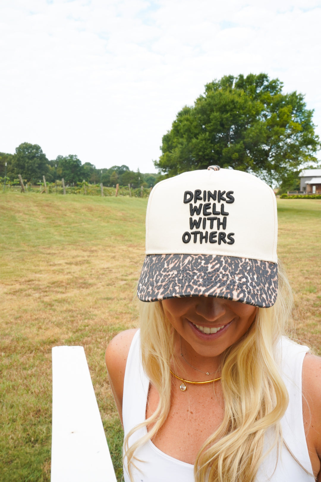 Drinks Well with Others - Luxe Leopard Trucker Hat