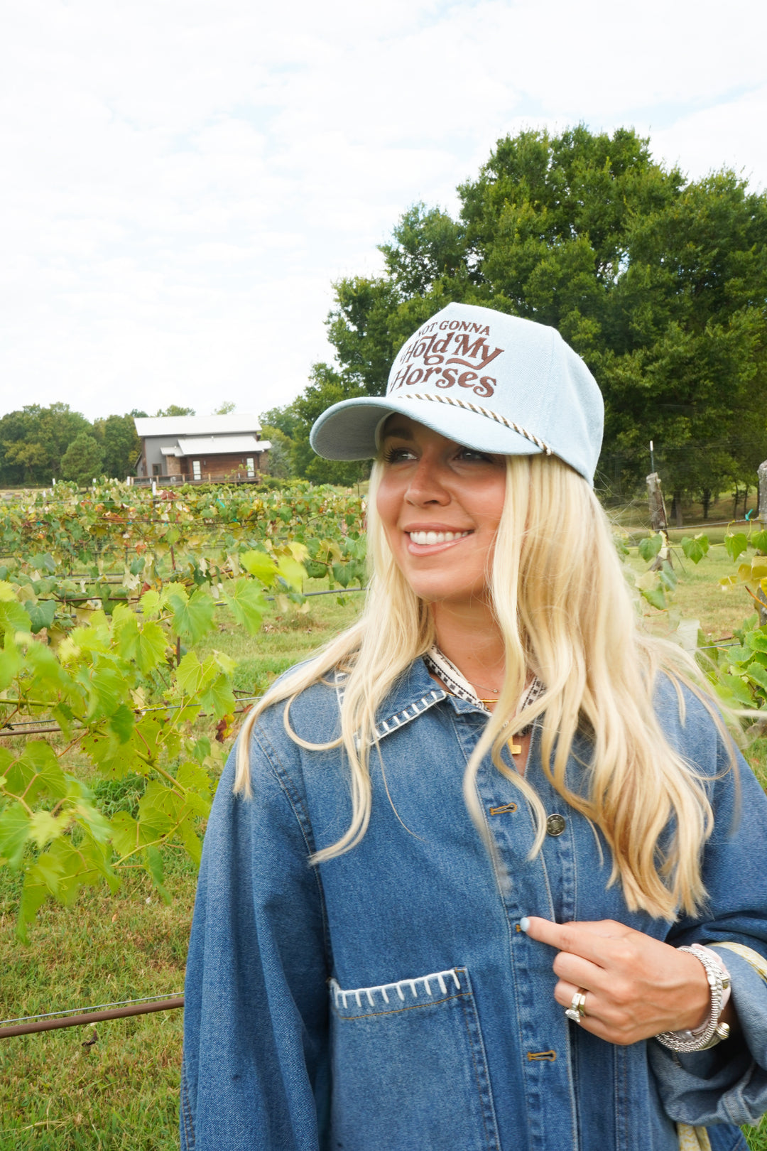 Hold My Horses - Denim Trucker Hat