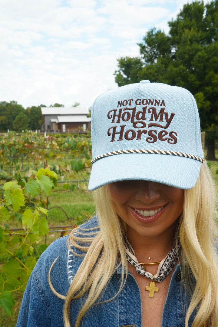 Hold My Horses - Denim Trucker Hat