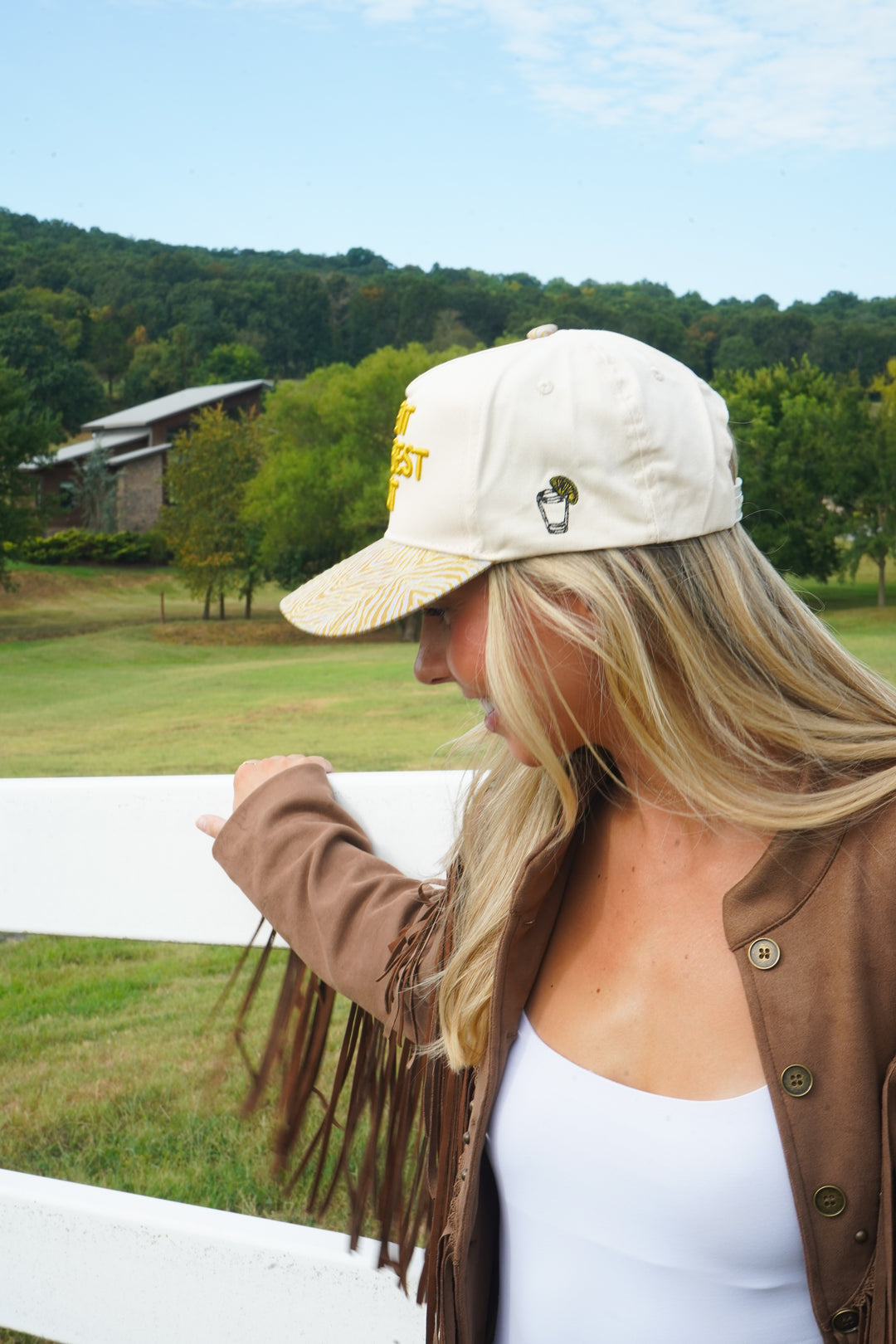Give It Your Best Shot - Chartreuse Zebra Trucker Hat