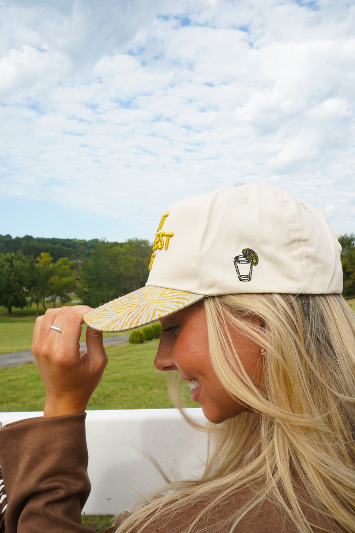Give It Your Best Shot - Chartreuse Zebra Trucker Hat
