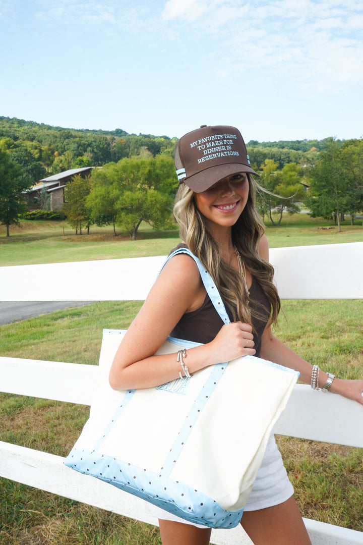 Favorite Thing is Reservations - Brown Trucker Hat