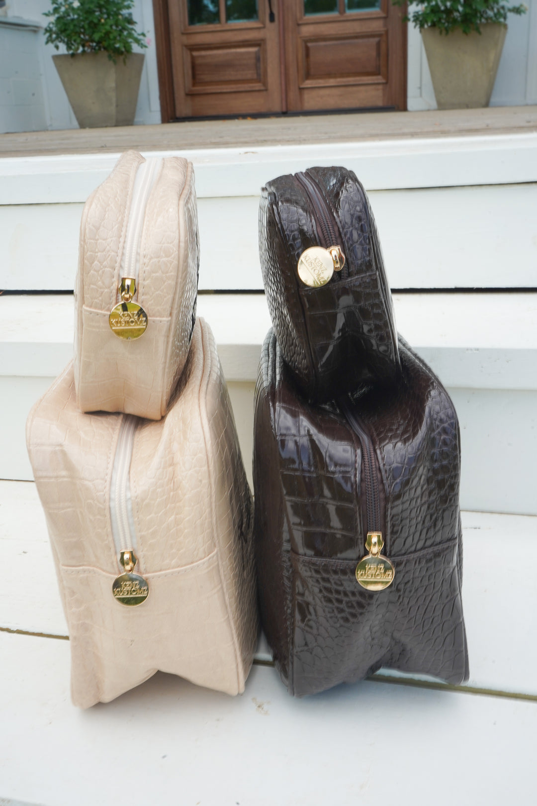 Crocodile Faux Leather Makeup Bag Collection